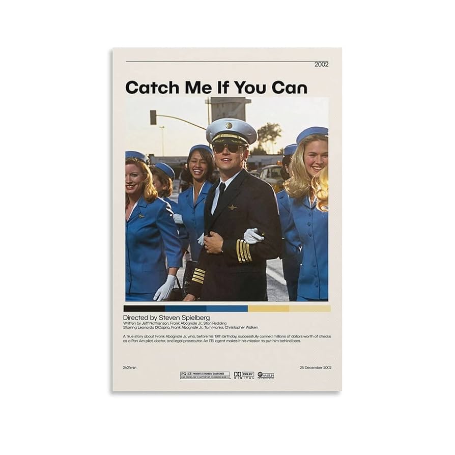 Amazon.com: ALUKAP Catch Me If You Can Retro Movie